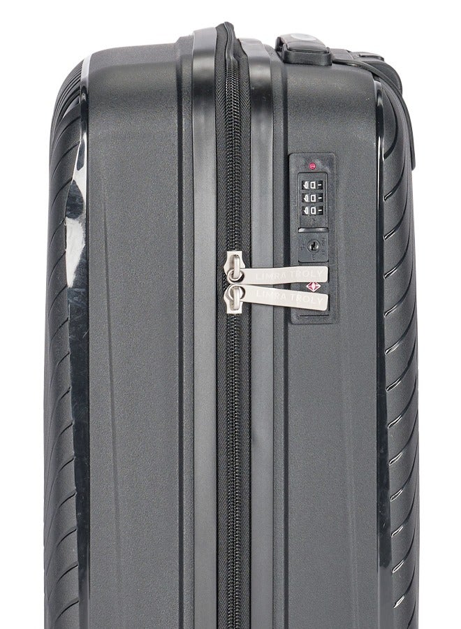LIMRA Travel Bags Premium 20-Inch Polypropylene (PP) Hard Shell Carry-On Luggage Ultra-Lightweight Travel Suitcase with 360° Spinner Wheels and TSA Lock –Dark Grey Color - Image 4